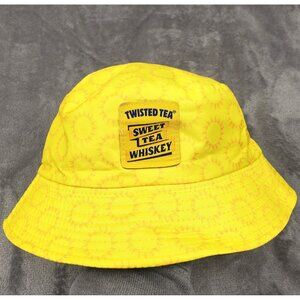 Twisted Tea Sweet Tea Whiskey Bucket Hat Yellow NEW Reversible Blue